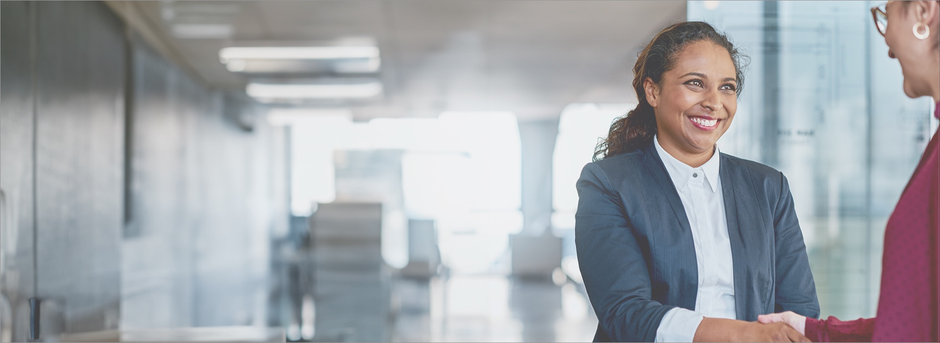 woman smiling at workplace